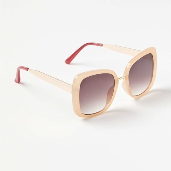 LOFT Accessories - NWT LOFT Metallic Bridge Square Sunglasses IN VINTAGE ROSE